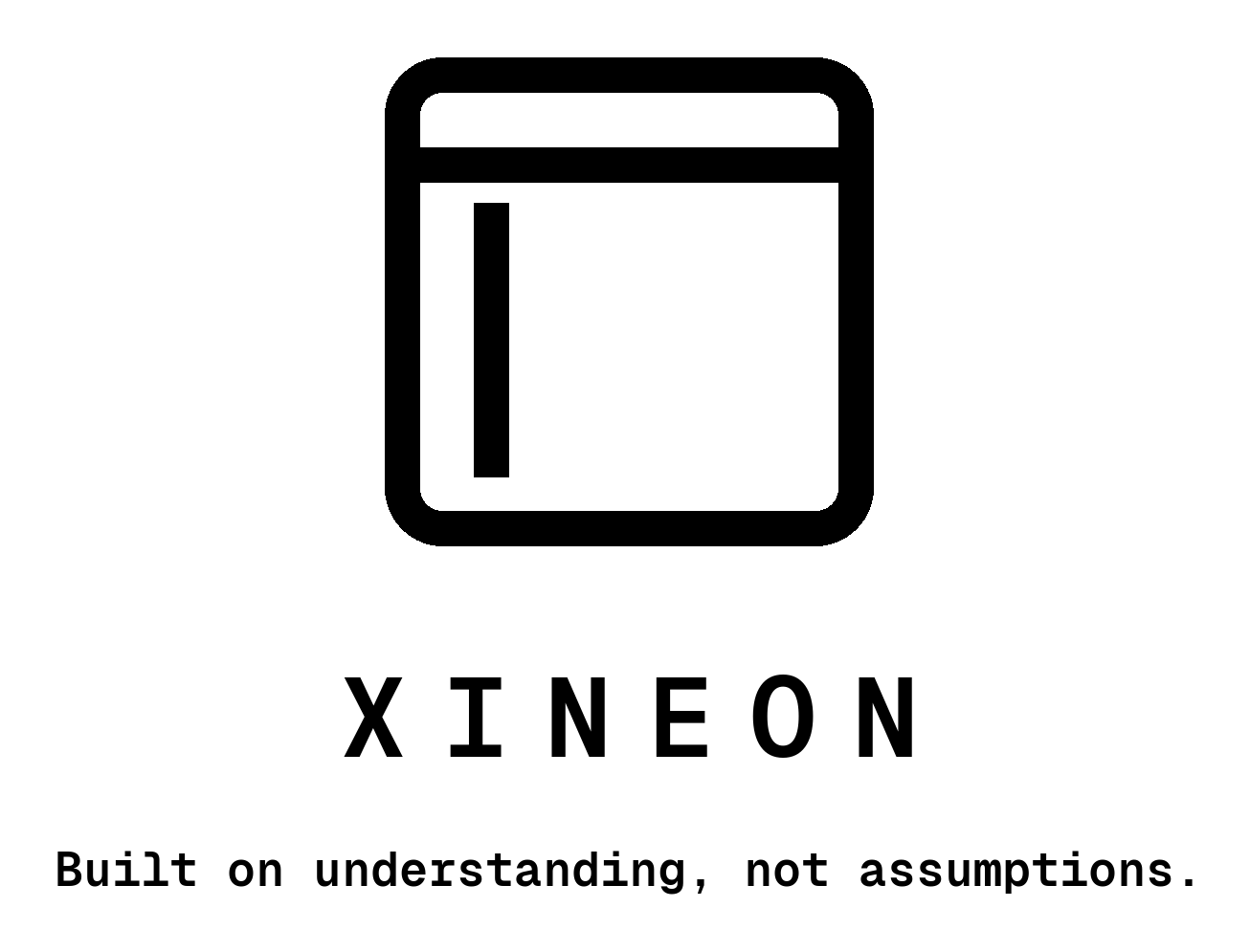 Xineon lockup in black